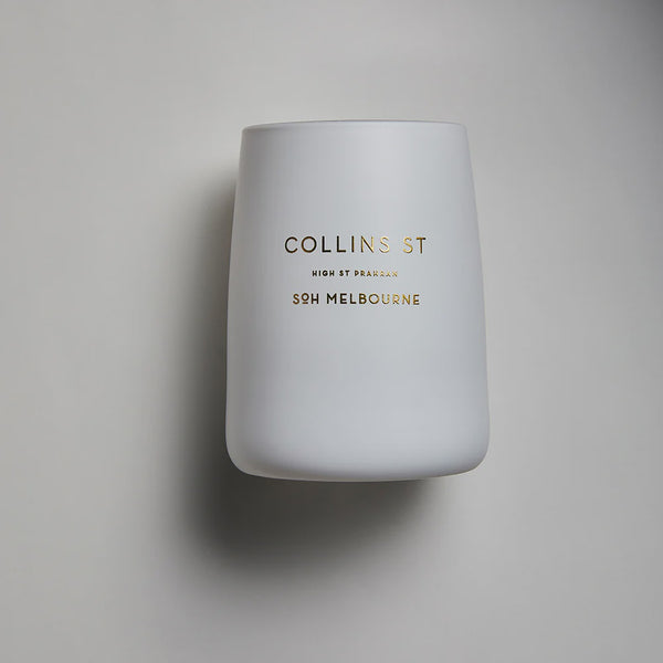 SOH Collins Street 400g White Matte Glass Candle