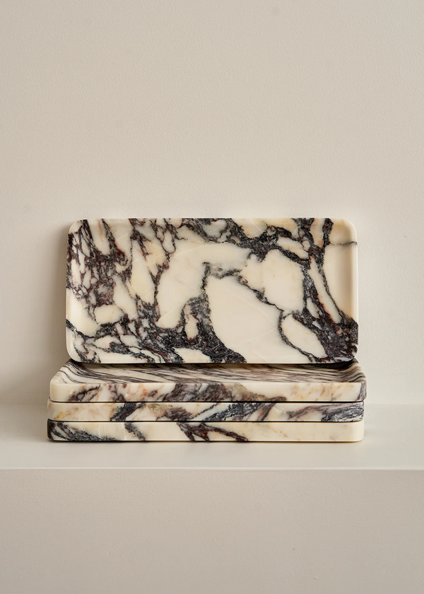 Linea Rectangle Marble Tray