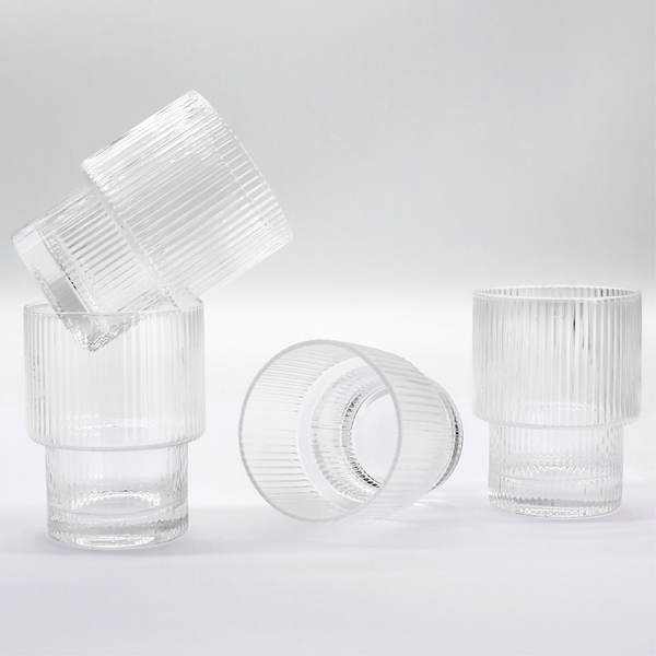 Ribbed Glass Tumbler - Set of 4