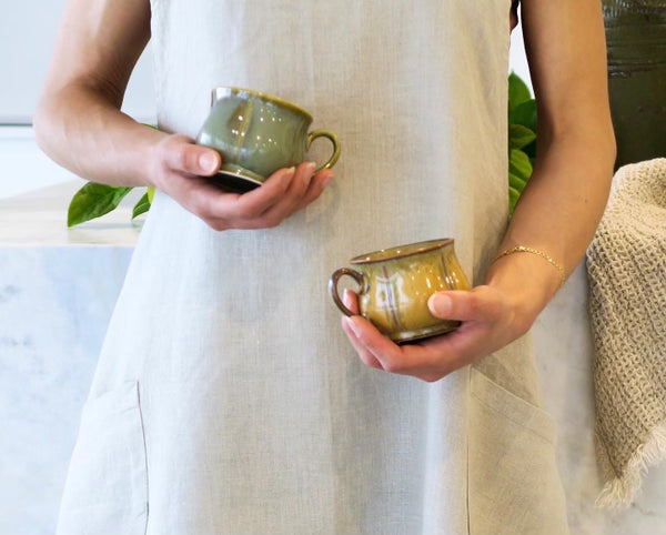 Valentina Cup and Saucer Set - Pistachio (Dark Green)