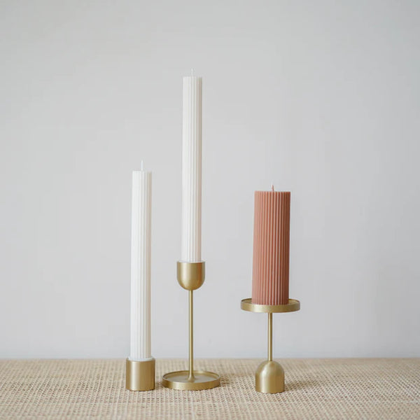 Wide Column Pillar Candle - Peach