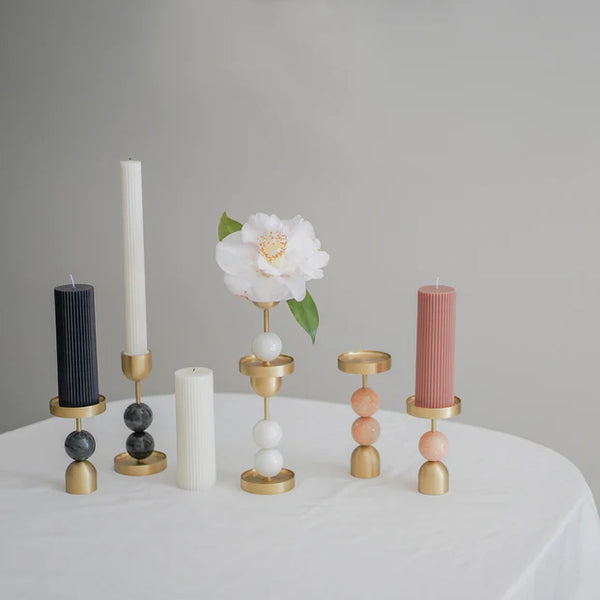 Wide Column Pillar Candle - Peach